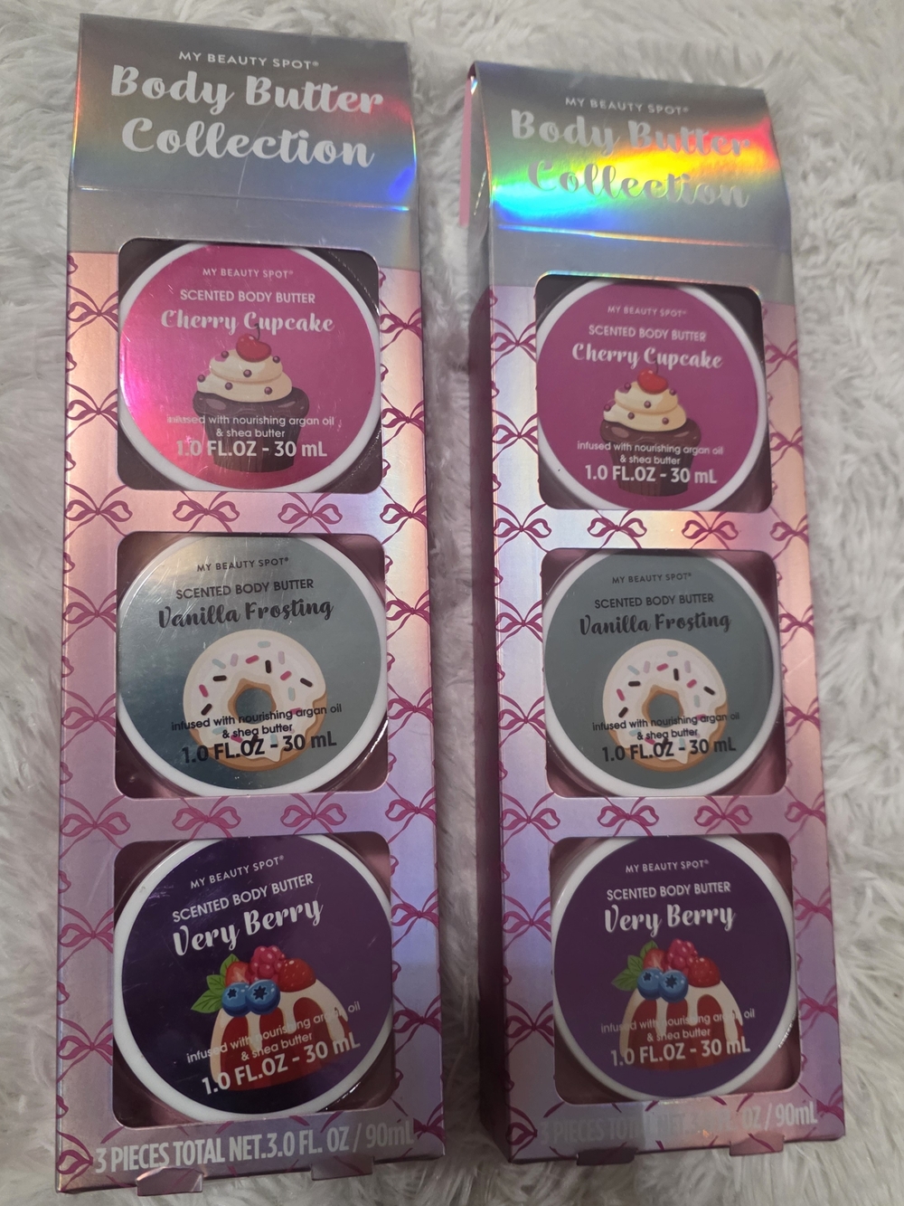 Pink Body Butter Collection - Cherry Cupcake, Vanilla Frosting, Very Berry